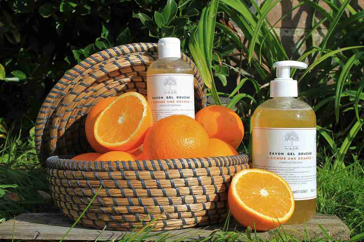 gel douche orange